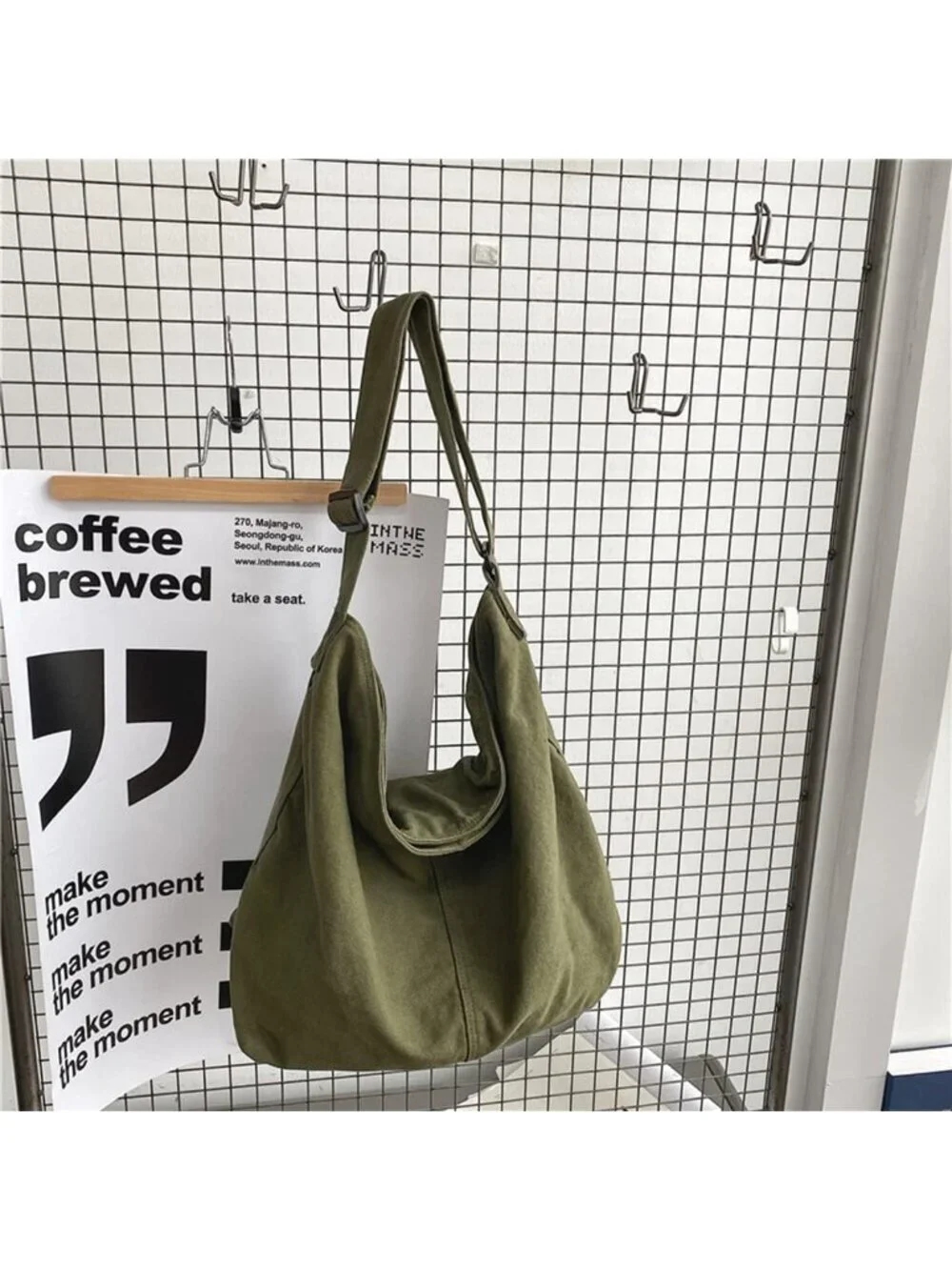 Women's Green2 Travel Canvas Zipper Crossbody Shoulder Laptop Bag